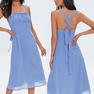 Forever 21 Periwinkle Crisscross Midi Dress